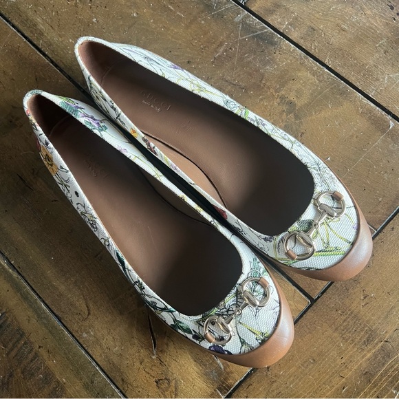 Gucci ballet flats- Horsebit Canvas Leather – Size 39.5 - Picture 3 of 15